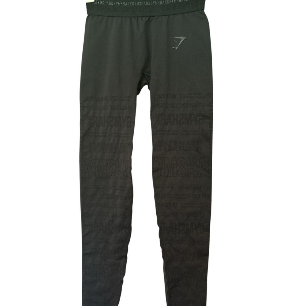 GymShark High Waist Black Embossed Detailing Leggings XS
